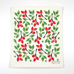 Rosehips Swedish Dishcloth By Square Love