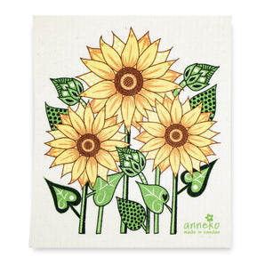 Sunflower Swedish Dishcloth By Square Love