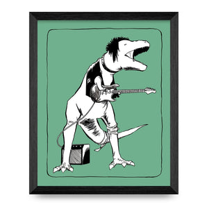 T-Rex Rocker 8x10 Print By Tyrannosaurus Press