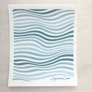 Waves Swedish Dishcloth By Square Love