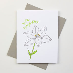 With Sympathy Lily Card LP By Inkwell Originals